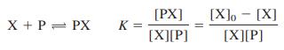 [PX] [X], - [X] X + P= PX K = %3D [X][P] [X][P]