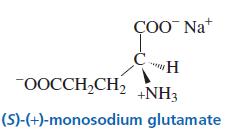 Ç0O Nat OOCCH,CH, +NH3 (S)-(+)-monosodium glutamate