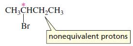 CH;CHCH,CH3 Br nonequivalent protons
