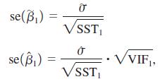 se(B,) = VSST, se(ß,) = VVIF,, VSST,
