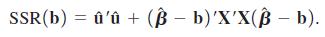 SSR(b) = û'û + (B - b)'X'X(B - b).