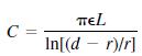 TeL C = In[(d – r)/r]