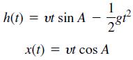 1 h(t) = vt sin A x(t) = = vt cos A