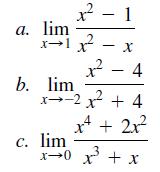 a. lim - 4 b. lim x--2 + 4 x4 + 2x? c. lim x-0 x + x