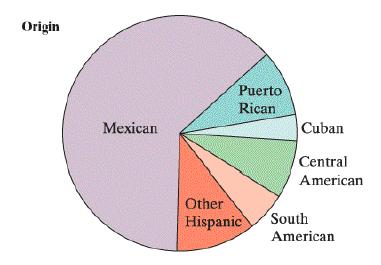 Origin Puerto Rican Мехican Cuban Central American Other Hispanic South American