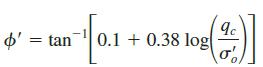 o' = tan 0.1 + 0.38 log|