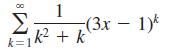 (3x 1) k=1 k² + k