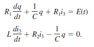dą R1 C9 + Riz = E(t) dt diz L dt + Ris - 9 = 0.