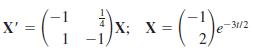 x -( x-( X' = - 3t/2 -1,
