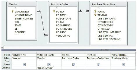 Vendor Purchase Order Purchase Order Line Y VENDOR NO Y PO NO 9 PO NO 9 TEM NO VENDOR NAME PO DATE PO SUBTOTAL PO TAX PO SHIPPING STREET ADDRESS LINE ITEM TOTAL QIY ORDERED QTY RECEIVED QTY BILLED CITY STATE ZIP PO APPROVED COUNTRY PO MISC LINE ITEM UNIT