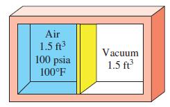 Air 1.5 ft 100 psia Vacuum 1.5 ft 100°F