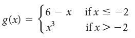 [6 – - x if x < -2 if x>-2 g(x)