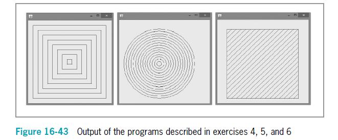 Figure 16-43 Output of the programs described in exercises 4, 5, and 6