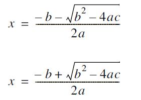 -b- Nb² - 4ac x = 2a - b+ b?. 4ас 2a II