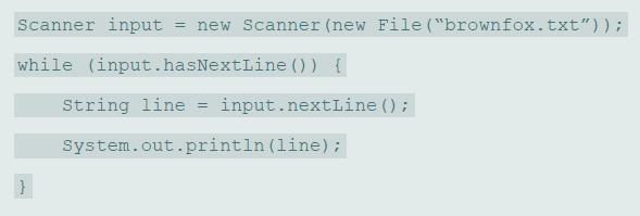 Scanner input new Scanner (new File (