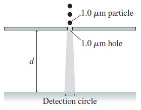1.0 um particle `1.0 um hole d Detection circle