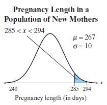 Pregnancy Length in a Population of New Mothers 285