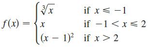 if x< -1 f(x) = if -1  2