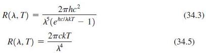 2rhc? R(A, T) (34.3) (ehc/AKT - 1) 2nckT R(A, T) (34.5)