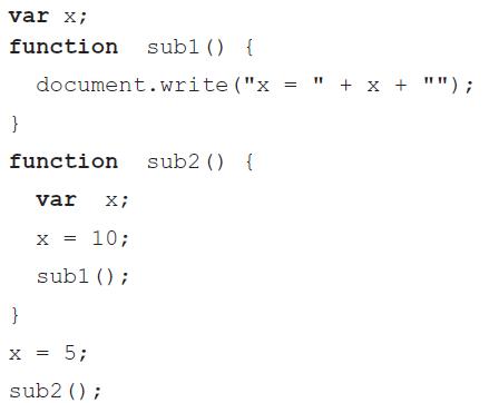 var x; function subl () { document.write (