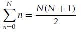N(N + 1) En= 2 n=0
