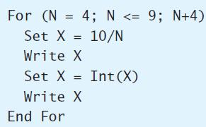 For (N = 4; N