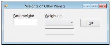Weights on Other Planets Earth weight: Weight on: Exit