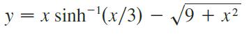 y = x sinh (x/3) – 19 + x2