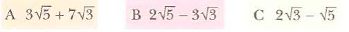 A 3 V5 + 7V3 B 2V5 - 3V3 C 2V3 -