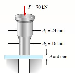 [SOLVED] A steel punch consists of two shafts: upper shaft and lower ...