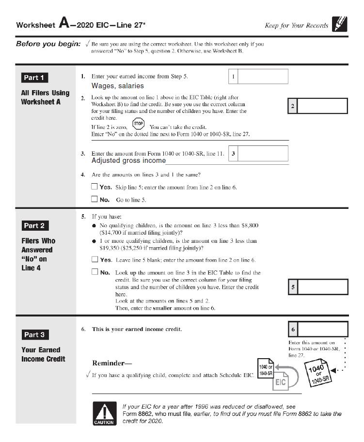 Worksheet A-2020 Before you begin: Be sure you are using the correct worksheet. Use this worksheet only if
