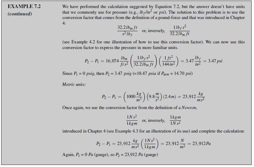 EXAMPLE 7.2 (continued) We have performed the calculation suggested by Equation 7.2, but the answer doesn't