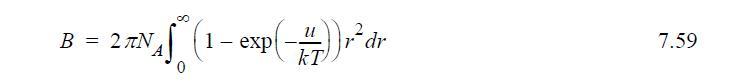 B = 00 2 N  (1 0 - exp(-#7)  dr kT 1- 7.59