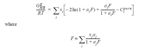 where GE GHIB RT =   21n(1 +aF)+144f-cpure - *;a; F= F-1 1+aF