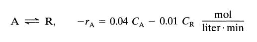 A = R, -TA 0.04 CA - 0.01 CR mol liter min