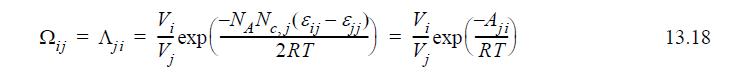 Qij = Aji = V. exp -N_N.}(Eij- Eji) . 2RT  = V. exp RT 13.18