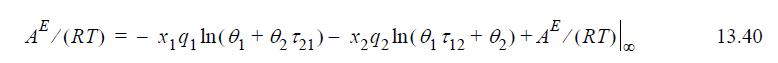 AE/ (RT) = - E x 9 lm (0+0 721) x29 ln ( 0 2 + 0) + A / (RT) | 13.40