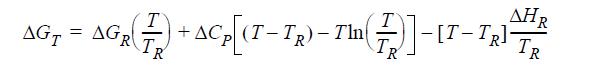 T AGR (77) + ACp[(T-TR) - Tln (77)]- [T-TR T R T R AHR TR AGT= AGR