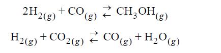 2H2(g) + CO(g) CHOH (g) + CO2(g) CO(g) +HO(g) H(8)