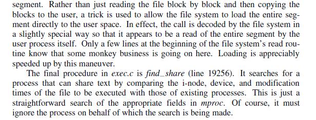 segment. Rather than just reading the file block by block and then copying the blocks to the user, a trick is