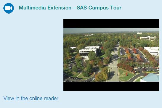 Multimedia Extension - SAS Campus Tour View in the online reader
