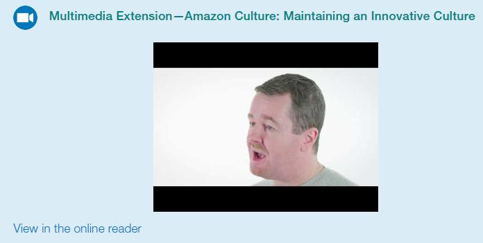 Multimedia Extension-Amazon Culture: Maintaining an Innovative Culture View in the online reader 729