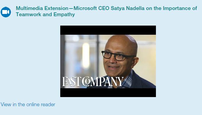 Multimedia Extension - Microsoft CEO Satya Nadella on the Importance of Teamwork and Empathy View in the
