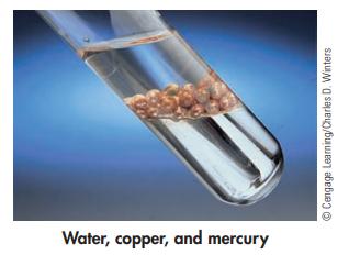 Water, copper, and mercury Cengage Learning/Charles D. Winters