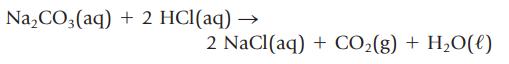 NaCO3(aq) + 2 HCl(aq) - 2 NaCl(aq) + CO(g) + HO(l)