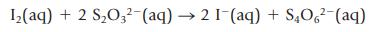 1(aq) + 2 SO3 (aq)  2 I(aq) + S0, (aq)