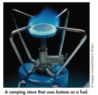 A camping stove that uses butane as a fuel.  Cengage Learning/Charles D. Winters
