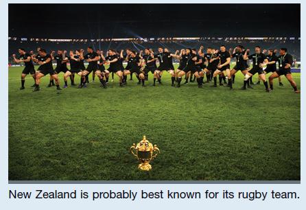 New Zealand is probably best known for its rugby team.