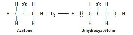 H:0: H HC-C-C-H + 0 H H Acetone H :0: H -C- H H Dihydroxyacetone H-0 -0-H