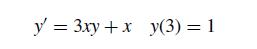 y = 3xy + xy(3) = 1